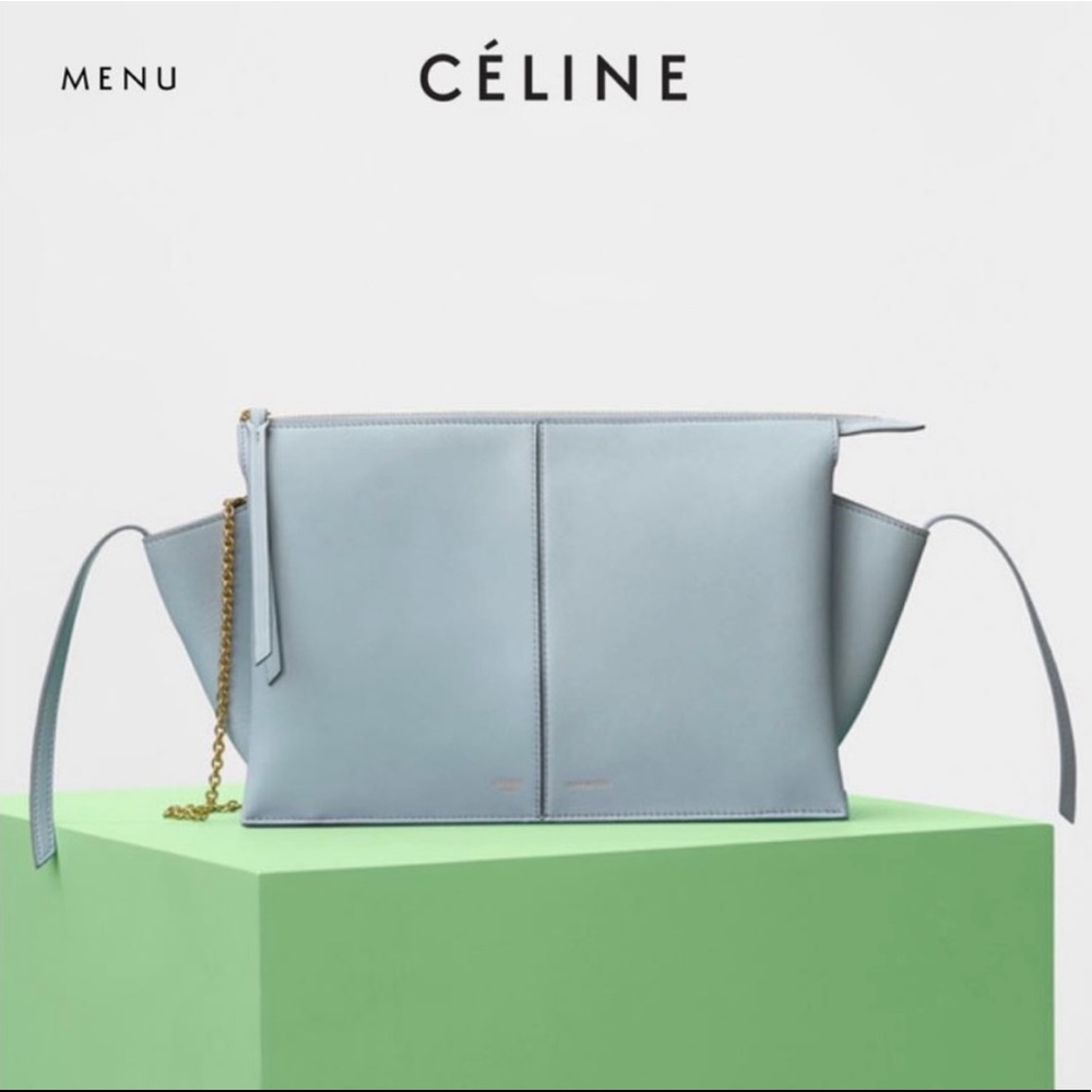 Céline Tri-fold Clutch On Chain Cloud Supple Natural Calfskin - Picture 6 of 8